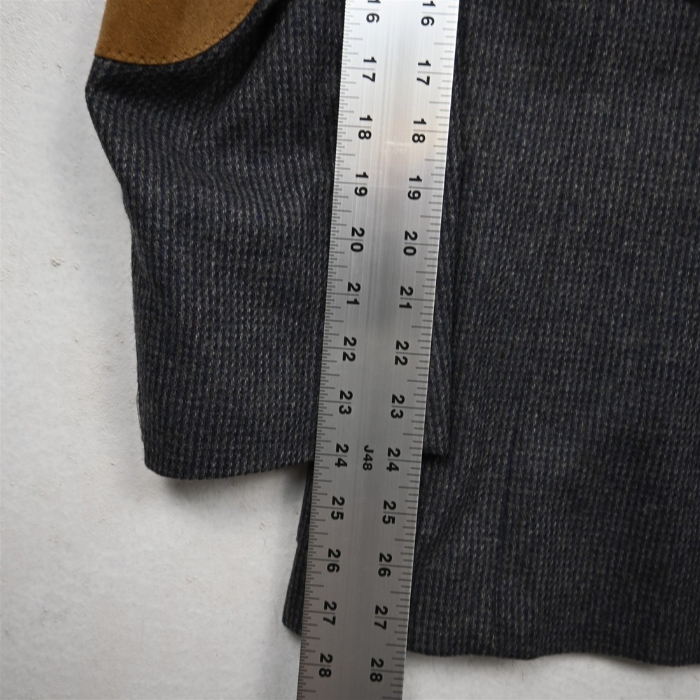 Vtg USA Made 41R Blue Gray Nailshead Wool Tweed Blazer Suit Jacket Sport Coat - Picture 9 of 12